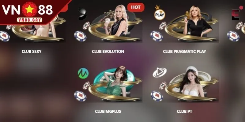 Danh sách game Casino VN88