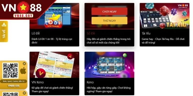 Khái quát về sân chơi xổ số VN88