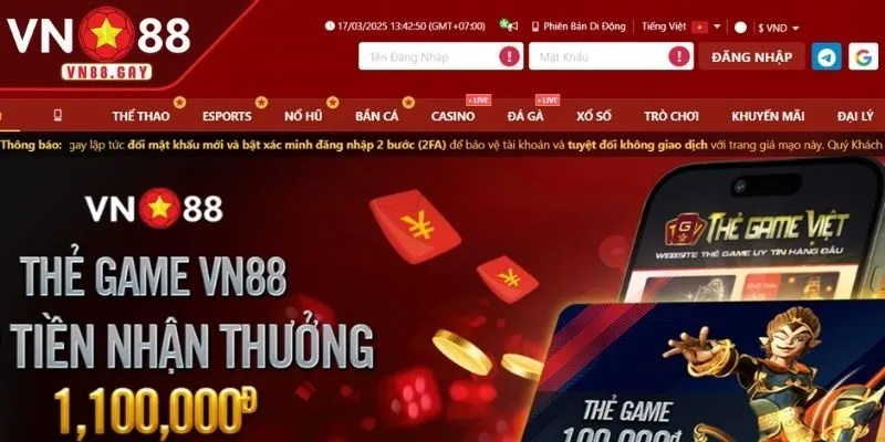 Quy trình đăng nhập VN88