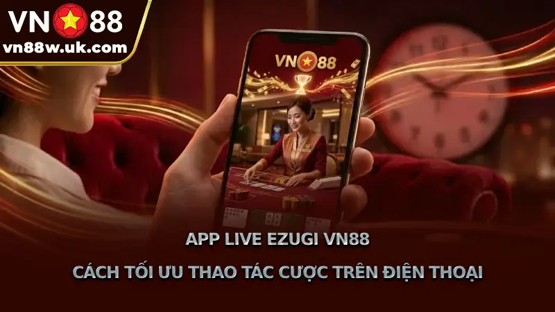 App Live Ezugi VN88 Cách Tối Ưu Thao Tác Cược Trên Điện Thoại App Live Ezugi VN88 Cách Tối Ưu Thao Tác Cược Trên Điện Thoại
