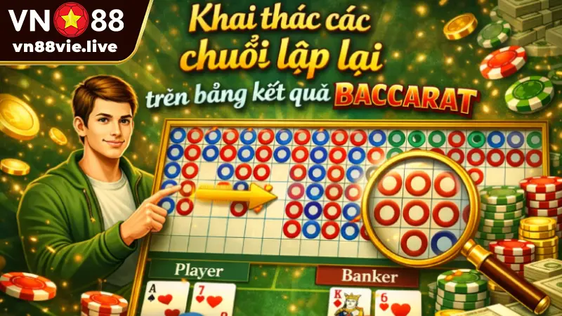 Khai thác các chuỗi lặp lại trên bảng kết quả baccarat Khai thác các chuỗi lặp lại trên bảng kết quả baccarat