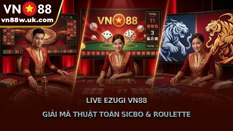Live Ezugi VN88 Giải Mã Thuật Toán Sicbo & Roulette Live Ezugi VN88 Giải Mã Thuật Toán Sicbo & Roulette