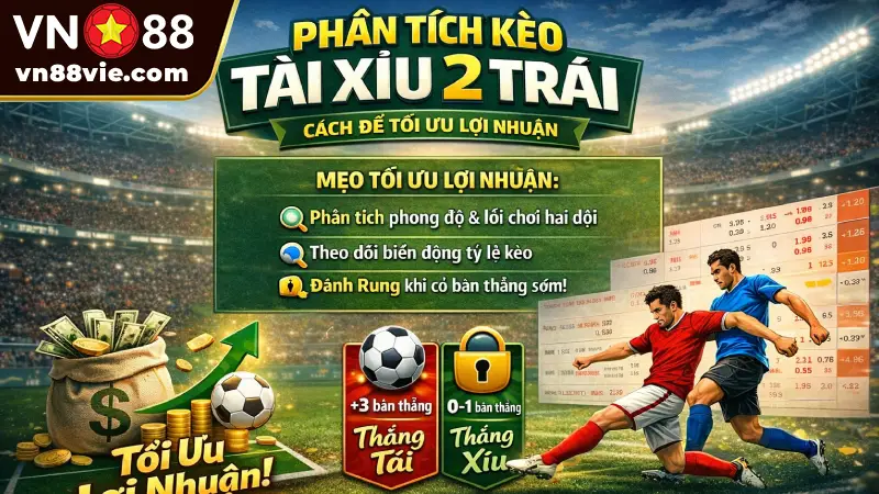Phân tích kèo tài xỉu 2 trái - Cách để tối ưu lợi nhuận Phân tích kèo tài xỉu 2 trái - Cách để tối ưu lợi nhuận